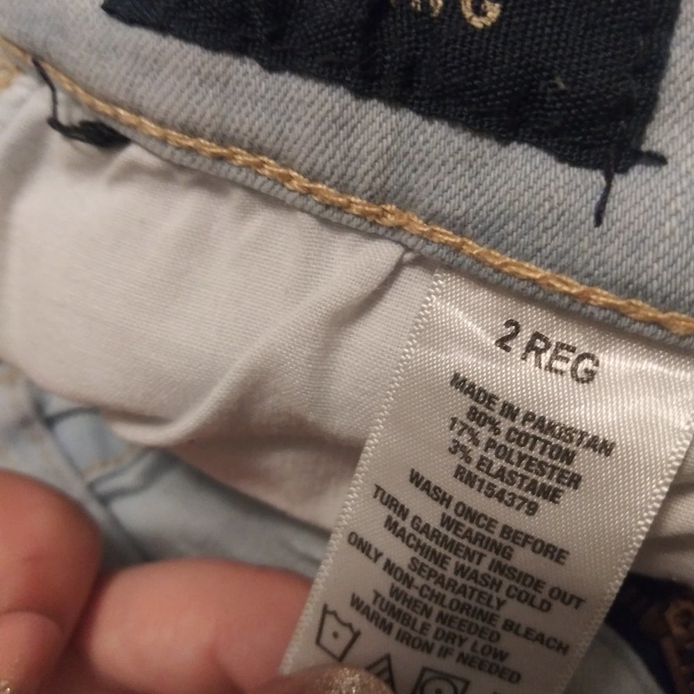 Aeropostale Light Washed Denim Jeans size 2 - Picture 4 of 4